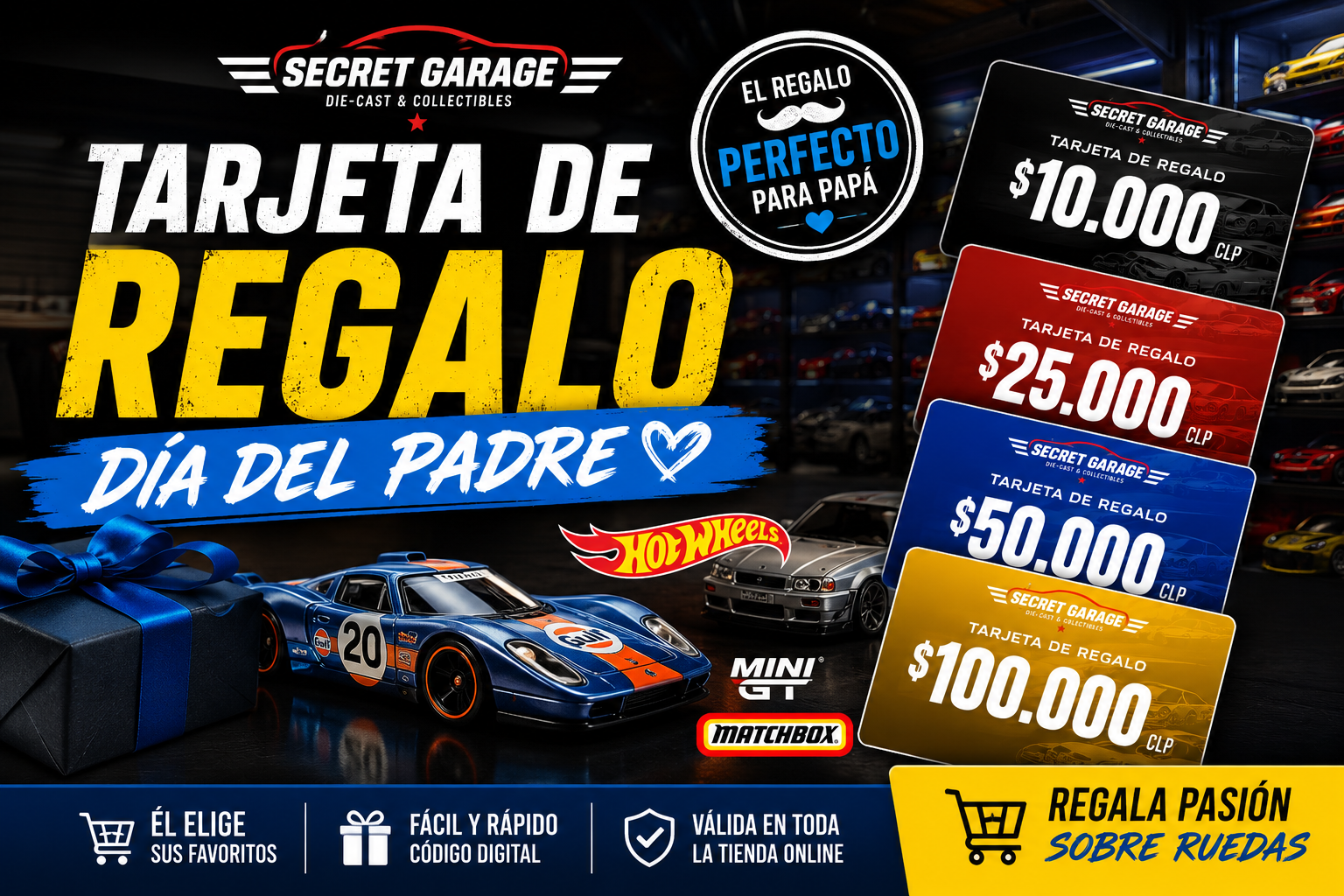 Tarjeta de Regalo Día del Padre – Secret Garage