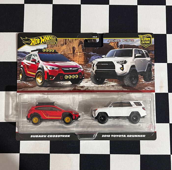 Hot Wheels Premium Car Culture 2-Pack – Subaru Crosstrek + Toyota 4Runner 2018